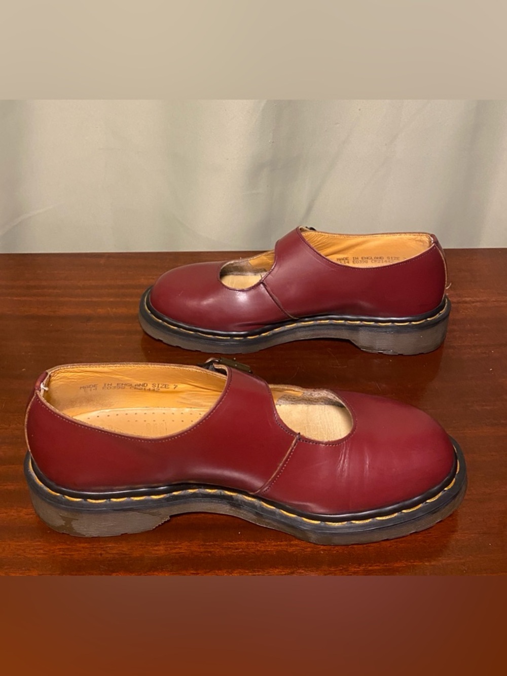 Mary Jane Dr. Martens  Red Vintage 90s /Y2K Docs Made in England Women’s 7 - Picture 8 of 10